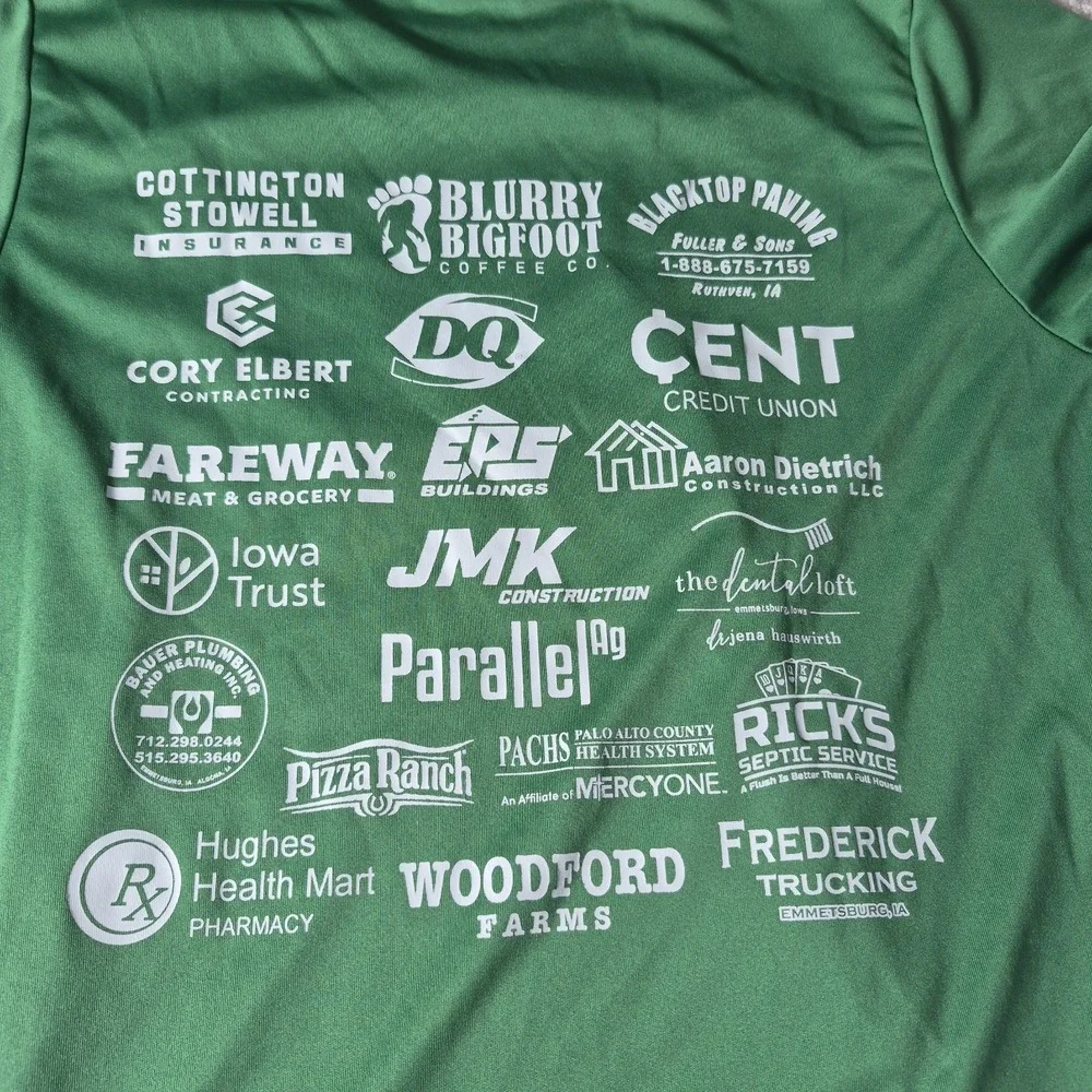 A4 Apparel performance Green PAC soccer t-shirt Youth Size Medium